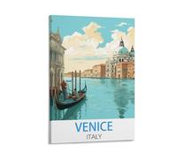 KmoNo Poster vintage sur toile représentant Venise Italie - Décoration murale pour salon, chambre à coucher - 30 x 45 cm