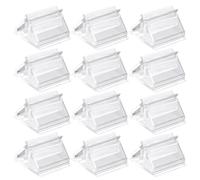 KMOSPAD Lot de 50 supports de cartes de table en plastique transparent pour photos, mémos, jeux de cartes, cadeaux de fête