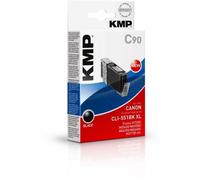 KMP Encre remplace Canon CLI-551BK XL compatible noir photo C90 1520,0001