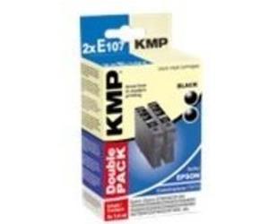 KMP E107D Double Pack - pack de 2 - noir - cartouche d'encre (alternative for: Epson T0711) Noir G