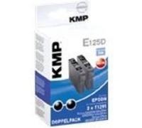 KMP E125D - Pack de 2 - 11.2 ml - noir - compatible - cartouche d'encre (alternative pour : Epson T1291) - pour Epson Stylus SX230, SX235, SX430, SX438; WorkForce WF-3520, 3530, 3540, 7015, 7515, 7525