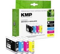 KMP Encre remplace Brother LC-1000BK, LC-1000C, LC-1000M, LC-1000Y compatible pack bundle noir, cyan, magenta, jaune B75V 1035,4005