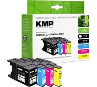 KMP Encre remplace Brother LC-1280XLBL, LC-1280XLC, LC-1280XLM, LC-1280XLY compatible pack bundle noir, cyan, magenta, jaune