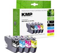 KMP Encre remplace Brother LC-3213BK, LC-3213C, LC-3213M, LC-3213Y compatible pack bundle noir, cyan, magenta, jaune B101V 1539,4005