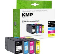 KMP Encre remplace Canon PGI-1500BK XL, PGI-1500C XL, PGI-1500M XL, PGI-1500Y XL compatible pack bundle noir, cyan, magenta