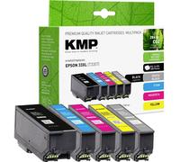 KMP Encre remplace Epson 33XL, T3357, T3351, T3361, T3362, T3363, T3364 compatible pack bundle noir, cyan, magenta, jaune E216VX 1633,4055