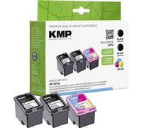 KMP Encre remplace HP 301XL, CH563EE, CH564EE compatible pack bundle noir, couleur H77V 1719,4055