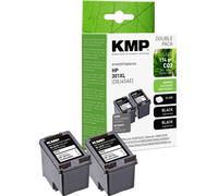 KMP Encre remplace HP 301XL, CH563EE compatible paquet de 2 noir H75D 1719,4021