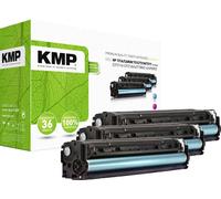 KMP H-T171CMY Toner pack bundle remplace HP 131A, CF211A, CF212A, CF213A cyan, magenta, jaune 1800 pages compatible Cassette de toner