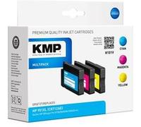 KMP Encre remplace HP 951XL, CN046AE, CN047AE, CN048AE compatible pack bundle cyan, magenta, jaune H101V 1723,4050