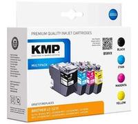 KMP Cartouches d'encre MULTIPACK B58VX – Pack de 4 à rendement élevé compatible Brother