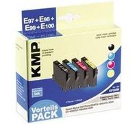KMP Vorteilspack E97 + E98 + E99 + E100 - Pack de 4 - noir, jaune, cyan, magenta - compatible - cartouche d'encre (alternative pour : Epson T0611, Epson T0612, Epson T0613, Epson T0614) - pour Epson S