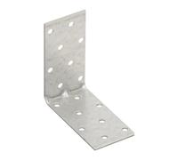 KMP7 Lot de 20 équerres perforées robustes en acier avec renforts en métal renforcé 80 mm x 80 mm x 40 mm