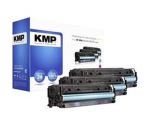 KMPPack de tonersremplace HP 305A, CE411A, CE412A, CE413Acompatiblecyan, magenta, jaune3400 pagesH-T196 CMY G