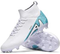 Kmrlofiy Chaussures de Football Professionnel Homme Crampons de Foot Homme Antidérapant Athlétisme Entrainement Spike Chaussures de Foot de Crampon Sport Adolescents (ZQX-4, 33EU)