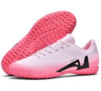 Kmrlofiy Crampons de Foot Homme Professionnel Chaussures de Football Homme Adolescents Antidérapant Athlétisme Entrainement Spike Chaussures de Foot (Rosa-1, 43EU)