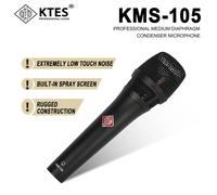Kms105 Micro À Condensateur Supercardioïde Microphone Filaire Vocal Professionnel Pour L'Enregistrement En Studio,Le Chant En Direct,La Diffusion Et Le Streaming.Black.