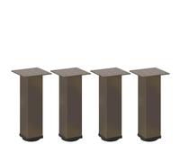 KMTNERVG 4 pieds de table basse en acier revêtu par pulvérisation avec pieds de nivellement réglables, design géométrique moderne, vis incluses