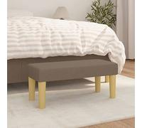 KMTNERVG Banc en tissu taupe 70 x 30 x 30 cm | Rembourré avec de la mousse, polyvalent comme banc de lit, instructions de montage incluses (français non garanti)