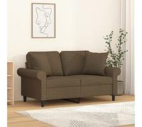 KMTNERVG Lot de 2 coussins de canapé marron 40 x 40 cm avec rembourrage en coton PP, coussin d'assise carré en tissu résistant pour plus de confort en position assise ou allongée