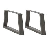 KMTNERVG Lot de 2 pieds de table basse en forme de V - 50 x 30 cm - En acier revêtu par pulvérisation - Avec pieds réglables et trous pré-percés - Vis incluses