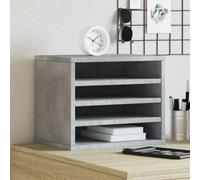 KMTNERVG Organiseur de bureau - Gris béton - 36 x 26 x 29,5 cm - En bois - Compact - Avec beaucoup d'espace de rangement pour documents, dossiers, stylos et accessoires - Facile d'entretien