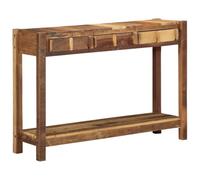 KMTNERVG Table console en bois massif vieilli - 107 x 33 x 76 cm - Marron | Design rustique, disposition ouverte, pour couloir ou chambre à coucher, montage facile