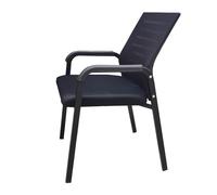 KMUD Chaises empilables à Dossier en Maille, chaises de Salle d'attente, chaises de Salle de conférence, Chaise de réception, chaises de Bureau en métal Robustes,chaises empilables