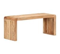 KMUNGDWG Banc en bois d'acacia massif 110 x 38 x 46 cm, banc de table à manger en bois d'acacia, banc en bois de 110 cm comme banc de couloir, banc d'entrée ou banc de garde-robe pour la famille