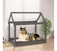 KMUNGDWG Lit pour chien en pin massif - Gris - 101 x 70 x 90 cm - Avec cadre en bois solide - Design pratique pour un sommeil réparateur - Aspect sobre pour les espaces de vie minimalistes - Avec