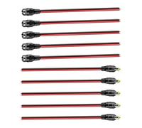 Kmuqshy 5 Paires DC Pigtail Cable, DC d'alimentation Connecteur, Câbles d'Alimentation DC 12V 5A, Connecteurs Mâle Femelle 5.5 x 2.1mm pour Vidéo Surveiller CCTV Caméra Câble LED Strip Light