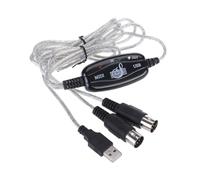 Kmuqshy Adaptateur de Câble USB MIDI, Adaptateur Interface MIDI DIN 5 Pins [IN/OUT] vers USB-C pour Claviers, Pianos, Synthétiseurs, Convertisseur pour PC, Ordinateurs Portables