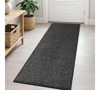 KMVIZI Tapis Cuisine Devant Evier 45x120cm, Tissé Résistant Antidérapant et Lavable, Tapis de Passage Facile à Nettoyer pour Couloir, Buanderie, Salle de Bains, Gris