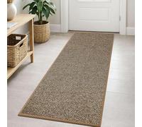 KMVIZI Tapis Cuisine Devant Evier 45x120cm, Tissé Résistant Antidérapant et Lavable, Tapis de Passage Facile à Nettoyer pour Couloir, Buanderie, Salle de Bains, Marron