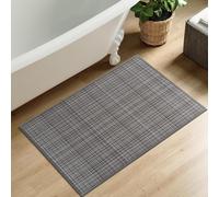 KMVIZI Tapis Cuisine Devant Evier 50x80cm, Jute Tapis de Passage, Tapis Couloir Antidérapant et Lavable Dos en Caoutchouc, pour Couloir, Buanderie, Salle de Bains, Gris Clair