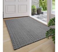 KMVIZI Tapis Cuisine Lavable 60x90cm, Tapis de Salon en Coton, Tapis Couloir en Machine, Facile à Nettoyer pour Couloir, Buanderie, Chambres à Coucher, Passage, Gris