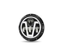 KMVPVGZHCN Moto Headlight Pour Road King Pour Jeep Pour Wrangler Jk Phare LED Halo Angel Eyes 7 Pouces Pour Moto Compatible Avec(7 Inch V)