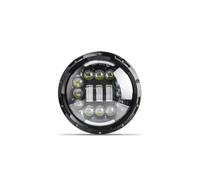 KMVPVGZHCN Moto Headlight Pour Road King Pour Jeep Pour Wrangler Jk Phare LED Halo Angel Eyes 7 Pouces Pour Moto Compatible Avec(7 Inch 15LED A)