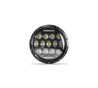KMVPVGZHCN Moto Headlight Pour Road King Pour Jeep Pour Wrangler Jk Phare LED Halo Angel Eyes 7 Pouces Pour Moto Compatible Avec(7 Inch 13LED)
