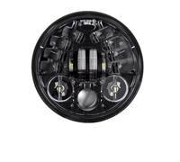 KMVPVGZHCN Moto Headlight Pour Sportster 1200 883 Pour Street 500 750 Phares De Moto À LED De 5.75 Pouces Halo Noir Yeux D'ange 5-3/4 Pouces(70W Black)