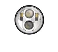 KMVPVGZHCN Moto Headlight Pour Sportster 1200 883 Pour Street 500 750 Phares De Moto À LED De 5.75 Pouces Halo Noir Yeux D'ange 5-3/4 Pouces(40w silver)