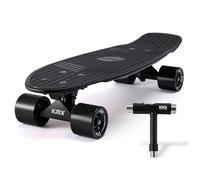 KMX Skateboard Mini Cruiser 22x7 Pouces Débutants, Noir