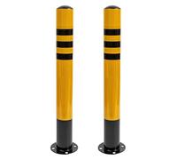 KMXNSJZS Borne De Sécurité (Lot De 2) avec Boulons d'ancrage Et Poteaux De Signalisation Réfléchissants, Tube De Stationnement Métallique Robuste, 114 X 1200 Mm / 4,5 X 47 Pouces