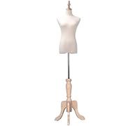 KMXNSJZS Corps de mannequin féminin à coudre, torse de mannequin féminin, présentoir de vêtements avec support, forme de robe factice pour fenêtre/comptoir/photos/design, bras