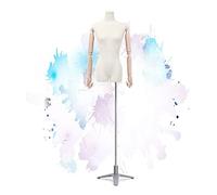 KMXNSJZS Mannequin de tailleur pour femme - Support de mannequin de torse féminin - Forme de robe de torse de magasin de vêtements - Demi-corps - Réglable en hauteur - Robe de mariée - Bb