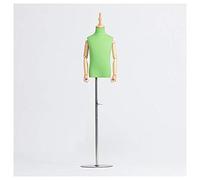 KMXNSJZS Mannequins pour enfant - Corps en plastique - Bras en bois - Base ronde - Robe - Présentoir de vêtements - Rose-S, Vert XL