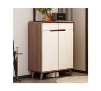 KMXNSJZS Meuble à chaussures pour entrée avec porte et tiroir, armoire à chaussures d'entrée robuste avec cadre en bois massif, zapatero à chaussures debout pour entrée, blanc, 80 x 37,8 x 102 cm