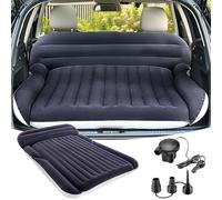 KMZ Matelas Gonflable pour SUV avec 2 oreillers - Lit de Voiture épais et floqué - Tapis de Voyage Portable pour Camping et Voyages en Voiture - Gonflage et dégonflage Rapides avec Pompe Externe