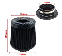 Kn Filtre À Air D'admission 3 Pouces 76mm Voiture Moto Filtre À Air Universel À Haut Débit Tête De Champignon Pour Kn Grande Puissance Performance - Type Black 89mm #B