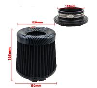 Kn Filtre À Air D'admission 3 Pouces 76mm Voiture Moto Filtre À Air Universel À Haut Débit Tête De Champignon Pour Kn Grande Puissance Performance - Type Black 102mm #A